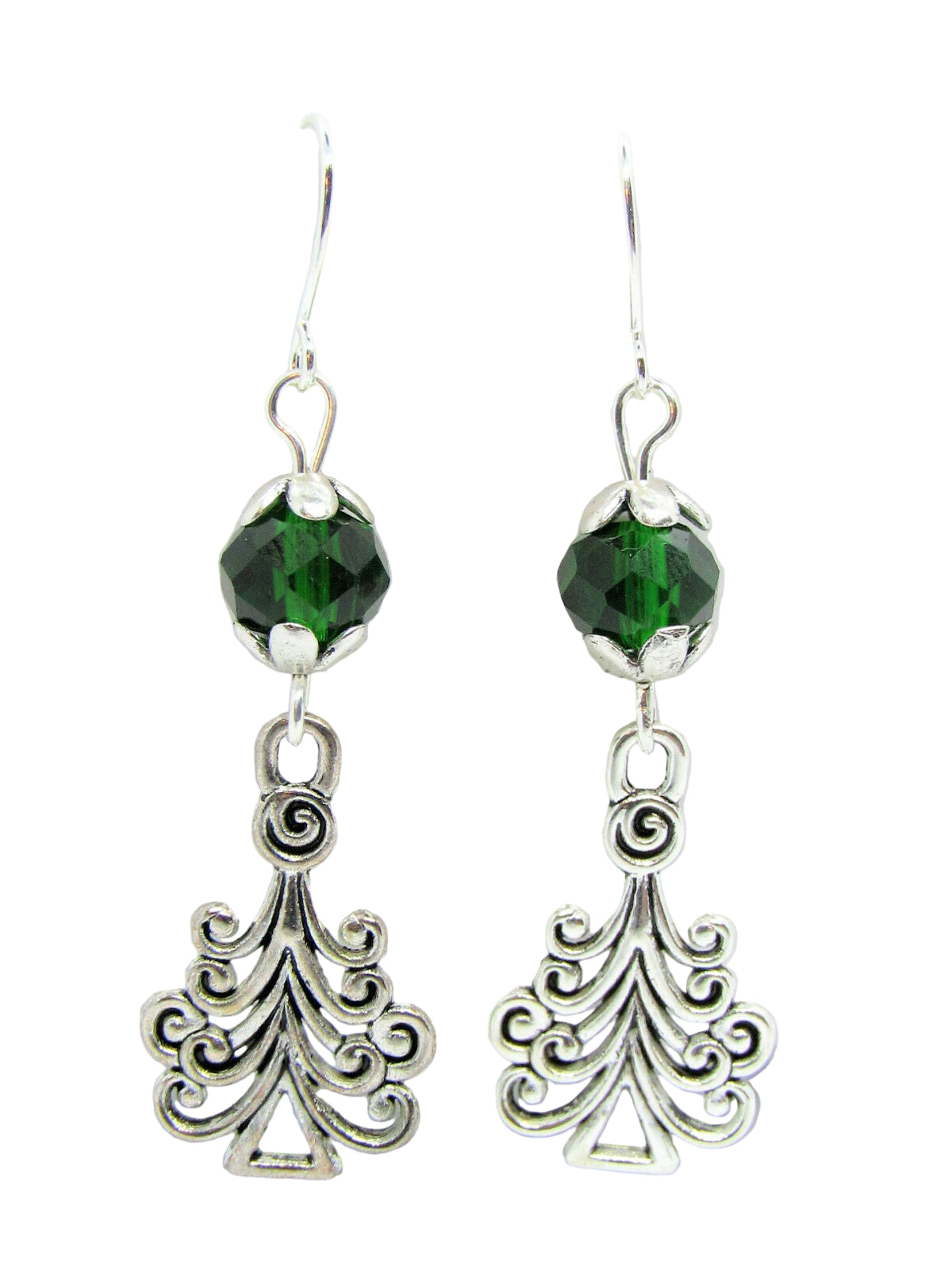 Christmas Tree Drop Earrings 