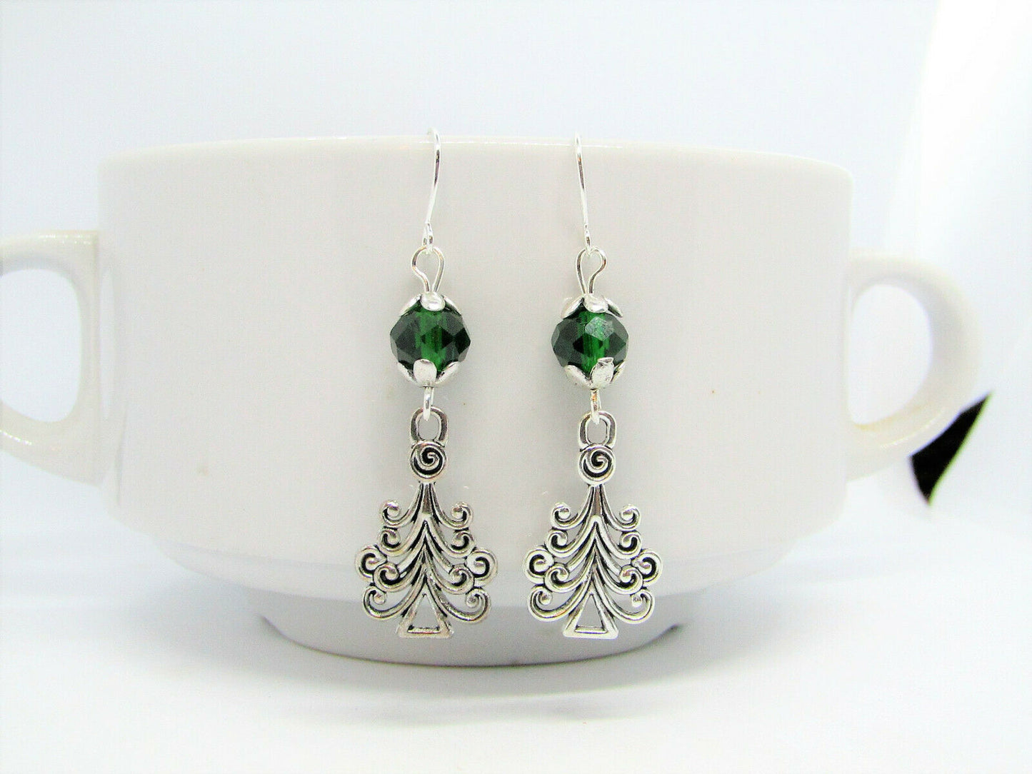 Christmas Tree Drop Earrings 