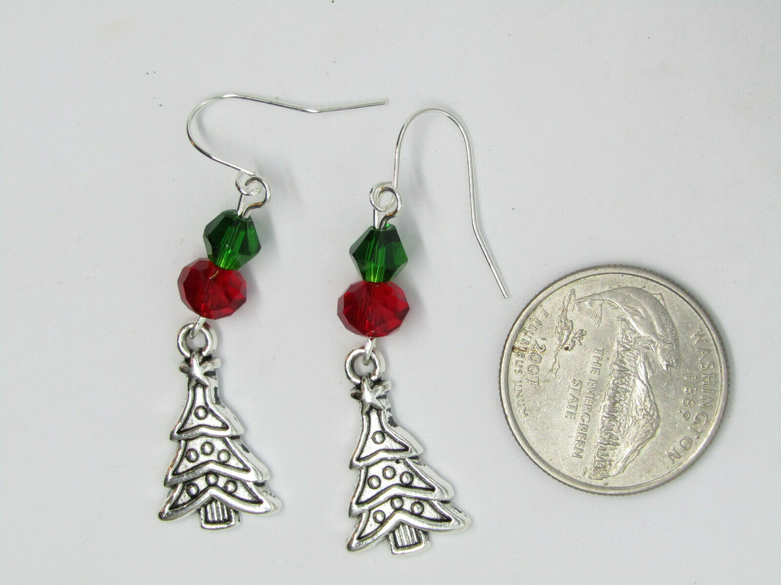 Christmas Tree Dangle Earrings 