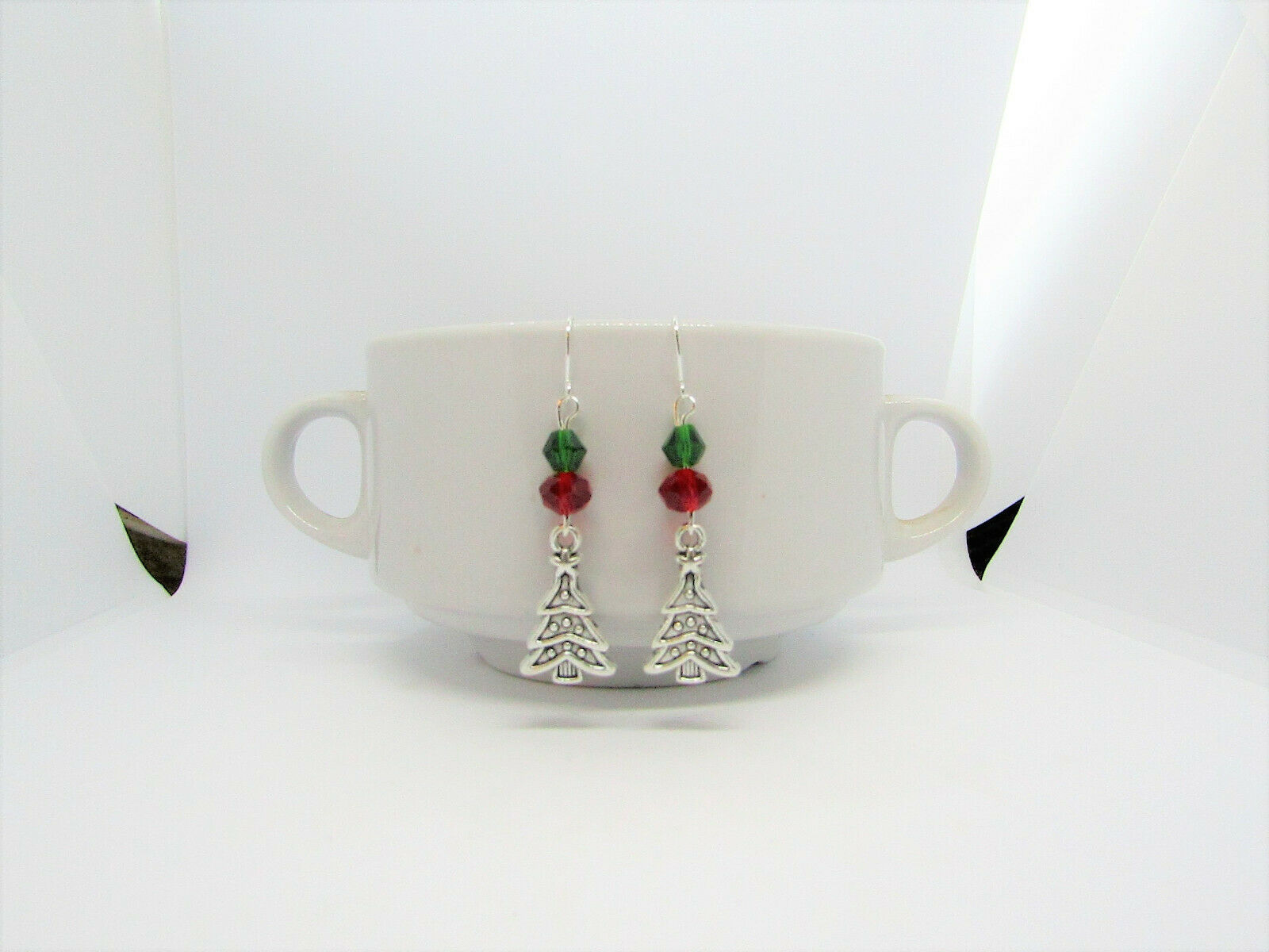 Christmas Tree Dangle Earrings 