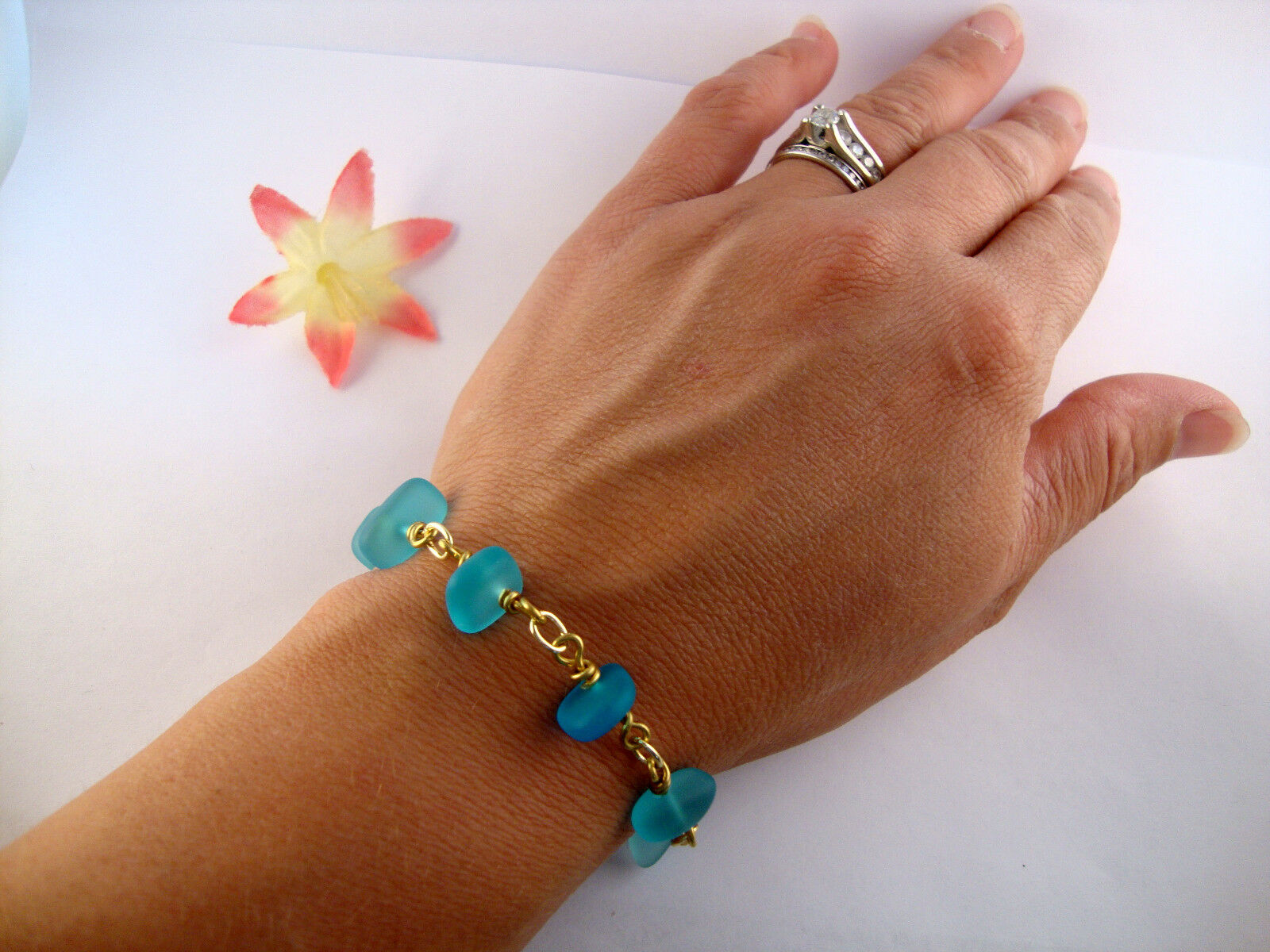 Blue Glass Bracelet